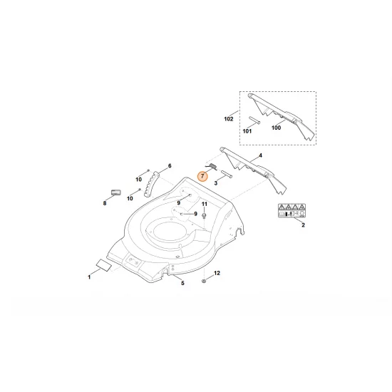 STIHL  Sprężyna kątowa 6350 708 4500